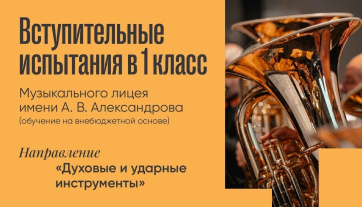 Продолжается приемная кампания Музыкального лицея имени А. В. Александрова